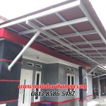 Hasil Pemasangan Kanopi Baja Ringan Atap Go Green Merah Standar di Pabuaran Cibinong