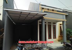Hasil Pemasangan Kanopi Baja Ringan Atap Evo Gold di Teluk Bayur Sukmajaya Depok