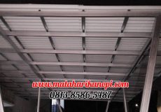 Hasil Pemasangan Kanopi Baja Ringan Atap Evo Gold di Perum Shafa Town House, Cikaret, Ciomas, Bogor