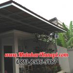 Hasil Pemasangan Kanopi Baja Ringan Atap Go Green Merah Standar di Hans Residence, Jl. Paraji, Cilodong, Depok