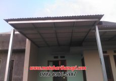 Hasil Pemasangan Kanopi Baja Ringan Atap Evo Gold Type Standar di Perum Pesona Rawa Denok