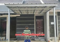 Hasil Pemasangan Kanopi Baja Ringan Atap Spandek Standar di Perum Crystal Residence Blok E9 Bojong Gede Bogor