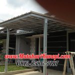 Hasil Pemasangan Kanopi Baja Ringan Atap Spandek Standar di Perum Crystal Residence Blok E9 Bojong Gede Bogor