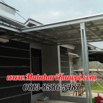 Hasil Pemasangan Kanopi Baja Ringan Atap Spandek Standar di Perum Crystal Residence Blok E9 Bojong Gede Bogor