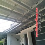 Hasil Pemasangan Kanopi Baja Ringan Atap Spandek Standar di Perum Crystal Residence Blok E9 Bojong Gede Bogor