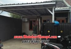 Hasil Pemasangan Kanopi Baja Ringan Atap Spandek Standar di Rawageni Depok