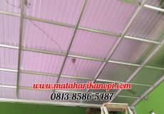 Hasil Pemasangan Kanopi Baja Ringan Atap Solartuff Murah Type Super Elegan di Taman Kenari Nusantara, Cibubur, Cileungsi, Bogor
