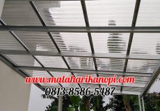 Hasil Pemasangan Kanopi Baja Ringan Atap Solartuff Type Ekonomis di Grand Dahlia Cluster GDC Grand Depok City