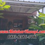 Hasil Pemasangan Kanopi Baja Ringan Atap Spandek Super Elegan di Jembatan Serong Cipayung Depok