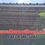 Hasil Pemasangan Kanopi Baja Ringan Atap Spandek Super Elegan di Jembatan Serong Cipayung Depok