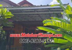 Hasil Pemasangan Kanopi Baja Ringan Atap Spandek Super Elegan di Jembatan Serong Cipayung Depok