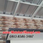 Hasil Pemasangan Kanopi Baja Ringan Atap Spandek Super Elegan Plus Cat Putih di Mulya Residence 6 Blok C3 Sukmajaya Depok