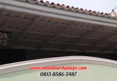 Hasil Pemasangan Kanopi Baja Ringan Murah Atap Alderon di Villa Pertiwi, Depok