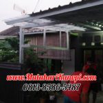 Hasil Pemasangan Kanopi Baja Ringan Atap Spandek Elegan Mix Solartuff di Shappire Regency Citayem Depok