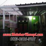 Hasil Pemasangan Kanopi Baja Ringan Atap Spandek Elegan Mix Solartuff di Shappire Regency Citayem Depok