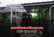 Hasil Pemasangan Kanopi Baja Ringan Atap Spandek Elegan Mix Solartuff di Shappire Regency Citayem Depok