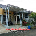 Hasil Pemasangan Kanopi Baja Ringan Atap Alderon Sunpanel Super Elegan V Plus Cat Putih di Taman Melati Premiere, Pengasinan, Sawangan, Depok