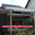 Hasil Pemasangan Kanopi Baja Ringan Atap Solartuff (Serenity) Clear Super Elegan Plus Cat Putih di Puri Hasanah 5 Mampang Depok