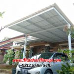 Hasil Pemasangan Kanopi Baja Ringan Atap Alderon Sunpanel Super Elegan Plus Cat Putih di Komplek Tugu Jaya Residence Parung Serab Gran Depok City