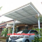 Hasil Pemasangan Kanopi Baja Ringan Atap Alderon Sunpanel Super Elegan Plus Cat Putih di Komplek Tugu Jaya Residence Parung Serab Gran Depok City