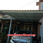 Hasil Pemasangan Kanopi Baja Ringan Atap Alderon Sunpanel Super Elegan Plus Cat Putih di Komplek Tugu Jaya Residence Parung Serab Gran Depok City