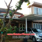 Hasil Pemasangan Kanopi Baja Ringan Atap Alderon Sunpanel Super Elegan Plus Cat Putih di Komplek Tugu Jaya Residence Parung Serab Gran Depok City