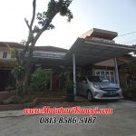 Hasil Pemasangan Kanopi Baja Ringan Atap Alderon Sunpanel Super Elegan Plus Cat Putih di Komplek Tugu Jaya Residence Parung Serab Gran Depok City
