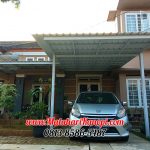 Hasil Pemasangan Kanopi Baja Ringan Atap Alderon Sunpanel Super Elegan Plus Cat Putih di Komplek Tugu Jaya Residence Parung Serab Gran Depok City