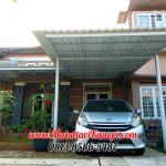 Hasil Pemasangan Kanopi Baja Ringan Atap Alderon Sunpanel Super Elegan Plus Cat Putih di Komplek Tugu Jaya Residence Parung Serab Gran Depok City