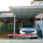 Hasil Pemasangan Kanopi Baja Ringan Atap Alderon Sunpanel Super Elegan Plus Cat Putih di Komplek Tugu Jaya Residence Parung Serab Gran Depok City