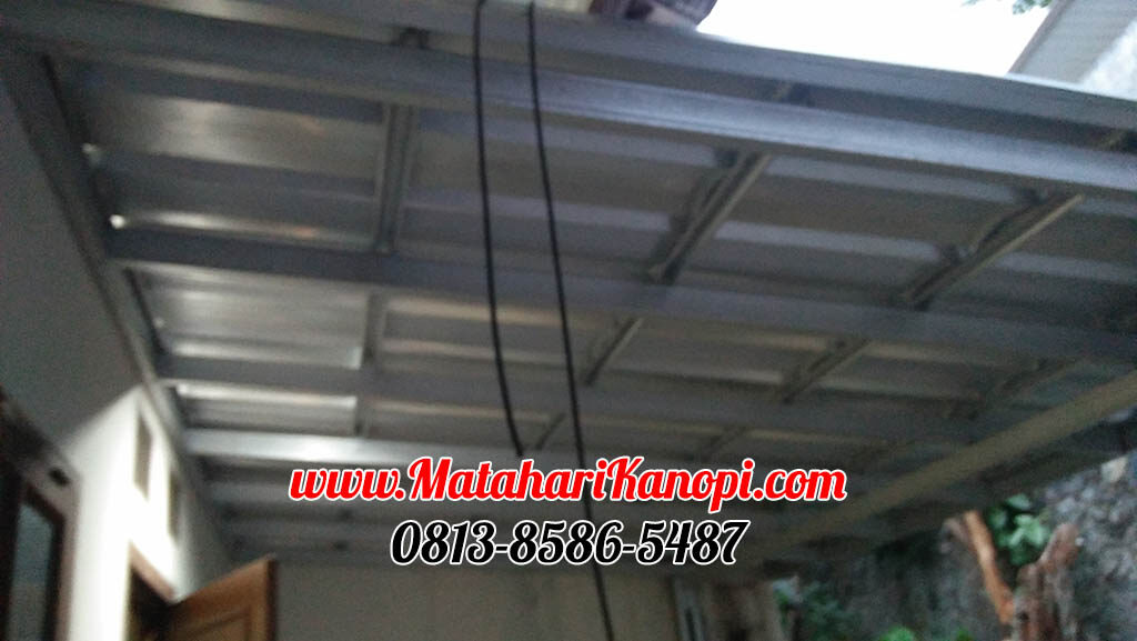 Hasil Pemasangan Kanopi Baja Ringan Atap Spandek Elegan di Kompleks Siliwangi Depok