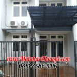 Hasil Pemasangan Kanopi Baja Ringan Atap Solartuff Super Elegan Plus Cat Hitam di Depok