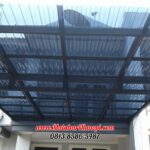 Hasil Pemasangan Kanopi Baja Ringan Atap Solartuff Super Elegan Plus Cat Hitam di Depok
