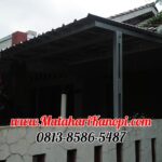 Hasil Pemasangan Kanopi Baja Ringan Atap Spandek Elegan di Perum Nuansa Telaga Kalibaru Cilodong Depok