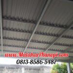 Hasil Pemasangan Kanopi Baja Ringan Murah Atap Evo Gold Type Ekonomis di Cikumpa Sukmajaya Depok