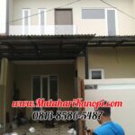 Hasil Pemasangan Kanopi Baja Ringan Atap Solartuff Super Elegan Cremona Plus Cat Hitam di Ciledug