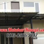 Hasil Pemasangan Kanopi Baja Ringan Atap Solartuff Super Elegan Cremona Plus Cat Hitam di Ciledug