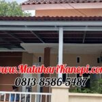Hasil Pemasangan Kanopi Baja Ringan Atap Go Green Merah Ekonomis di Pancoran Mas Depok