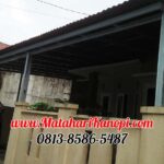 Hasil Pemasangan Kanopi Baja Ringan Atap Go Green Merah Ekonomis di Pancoran Mas Depok