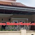 Hasil Pemasangan Kanopi Baja Ringan Atap Go Green Merah Ekonomis di Pancoran Mas Depok