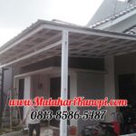 Kanopi Baja Ringan Atap Spandek Elegan Plus Cat Putih di Perumahan DMirai Cinere Depok