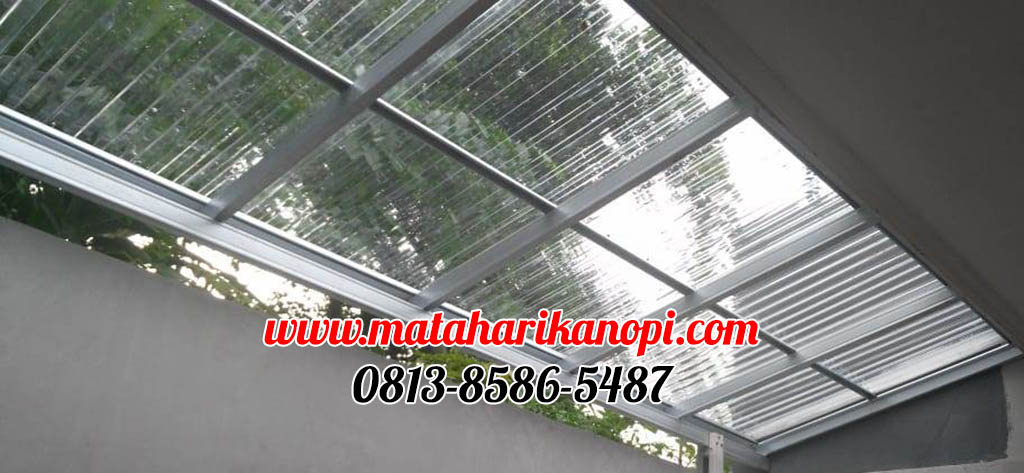 Hasil Pemasangan Kanopi Baja Ringan Atap Solartuff (Serenity) Type Ekonomis di Perum The Royal Felice Blok A4