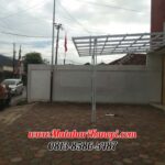 Hasil Pemasangan Kanopi Baja Ringan Atap Spandek Super Elegan Plus Cat Putih di Arco Bento