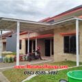 Hasil Pemasangan Kanopi Baja Ringan Atap Alderon RS Super Elegan Plus Cat Putih di Citayem