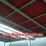 Hasil Pemasangan Kanopi Baja Ringan Atap Go Green Merah Ekonomis di Kelapa Dua Depok