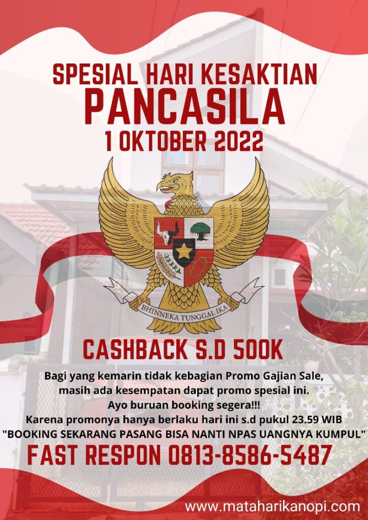 PROMO DISKON SPESIAL HARI KESAKTIAN PANCASILA 1 OKTOBER 2022