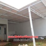 Hasil Pemasangan Kanopi Baja Ringan Atap Alderon RS Standar Cremona Plus Cat Putih di Grand Depok City