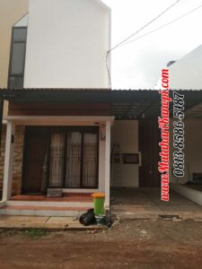 Hasil Pemasangan Kanopi Baja Ringan Atap Spandek Elegan Plus Cat Hitam di Griya Thavisa Cilodong Blok C3 Depok