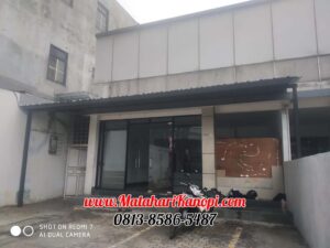 Hasil Pemasangan Kanopi Baja Ringan Atap Spandek Super Elegan Plus Cat Hitam di Kelapa 2 Depok Sebelah Hey Cafe