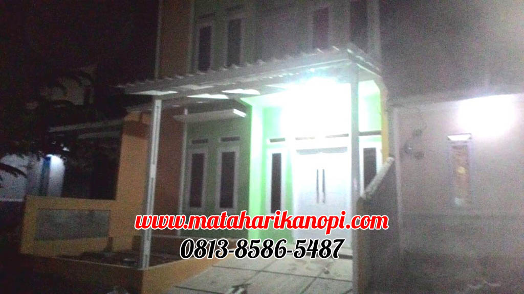 Hasil Pemasangan Kanopi Baja Ringan Atap Alderon Putih Type Super Elegan Plus Cat Putih di Panorama Citayem, Sasak Panjang, Tajur Halang, Bogor